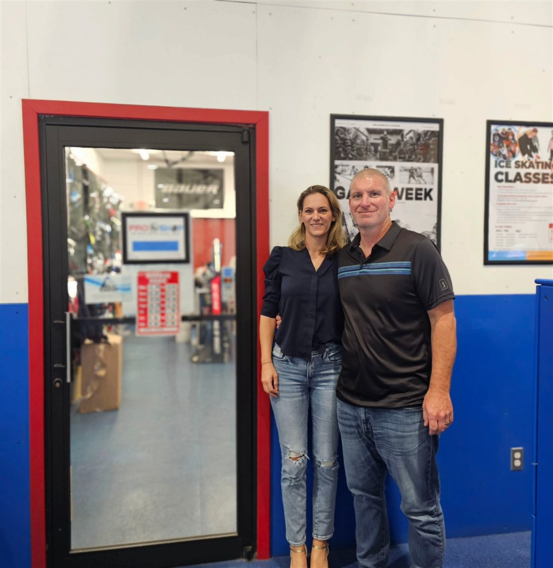 Chris and Kristen Cinalli at Ice Lab Pro Shop